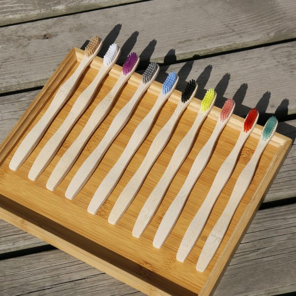 Adult wave bamboo toothbrush bamboo handle toothbrush (5)