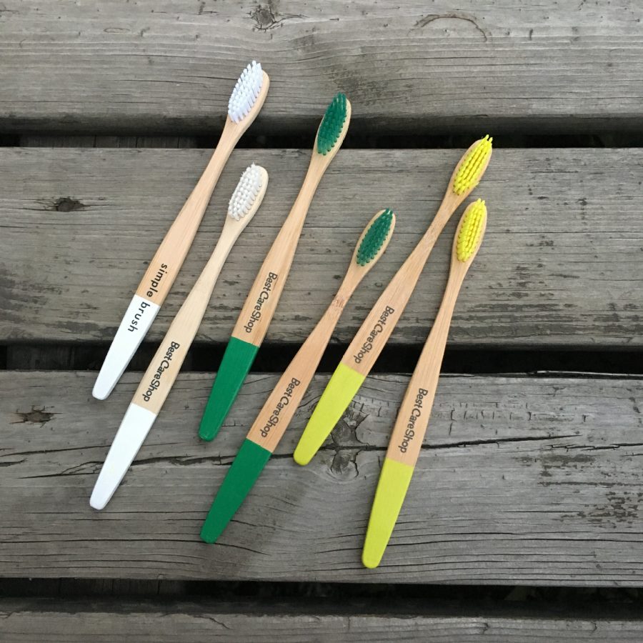 Painted Flat Bamboo Toothbrush