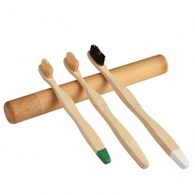 10-Pack Biodegradable Organic Bamboo Toothbrush Set for Adults and Teens