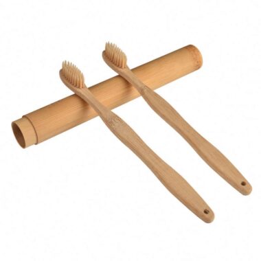 10-Pack Biodegradable Organic Bamboo Toothbrush Set for Adults and Teens