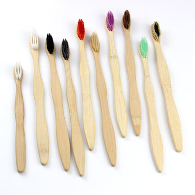 100% Biodegradable Natural Bamboo Toothbrush for Adults