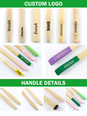 100% Biodegradable Natural Bamboo Toothbrush for Adults