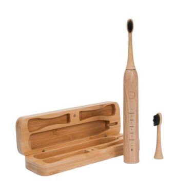 Smart Bamboo Electric Toothbrush with 5 Speeds and Rechargeable Battery