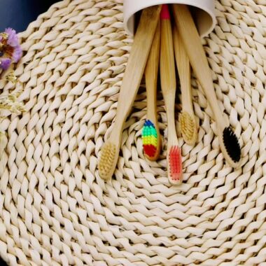 Small Head Adult Bamboo Toothbrush Japan Style with Soft White Bristles