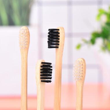 Small Head Adult Bamboo Toothbrush Japan Style with Soft White Bristles