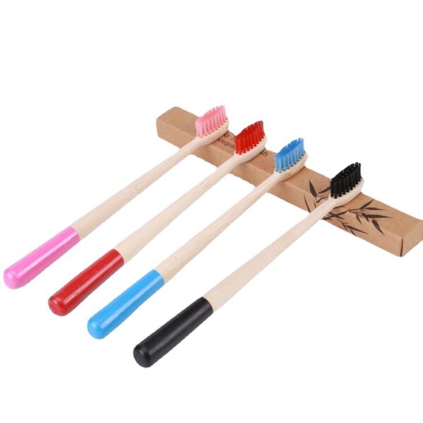 Adult Bamboo Toothbrush with Charcoal Bristles Eco Friendly