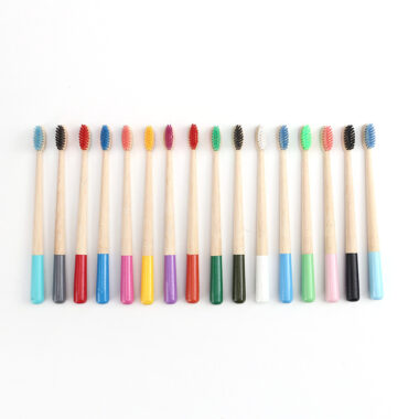 Adult Bamboo Toothbrush with Charcoal Bristles Eco Friendly