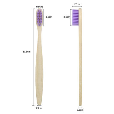 Biodegradable Bamboo Toothbrush with Charcoal Bristles for Hotel Use