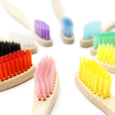 Biodegradable Bamboo Toothbrush with Charcoal Bristles for Hotel Use