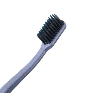 Small Head Adult Toothbrush with Charcoal Fiber and Wheat Straw Handle