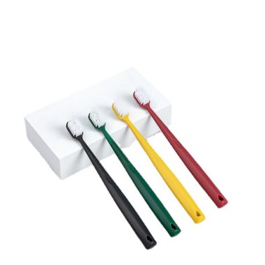 Adult Wide Head Soft Toothbrush Macaron Color Charcoal Bristles