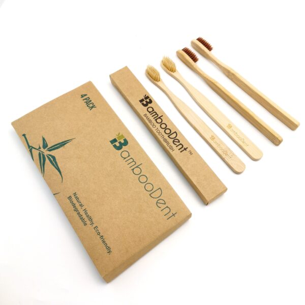 CoralClean Eco-Friendly Adult Bamboo Toothbrush Wooden Zero Waste Brush