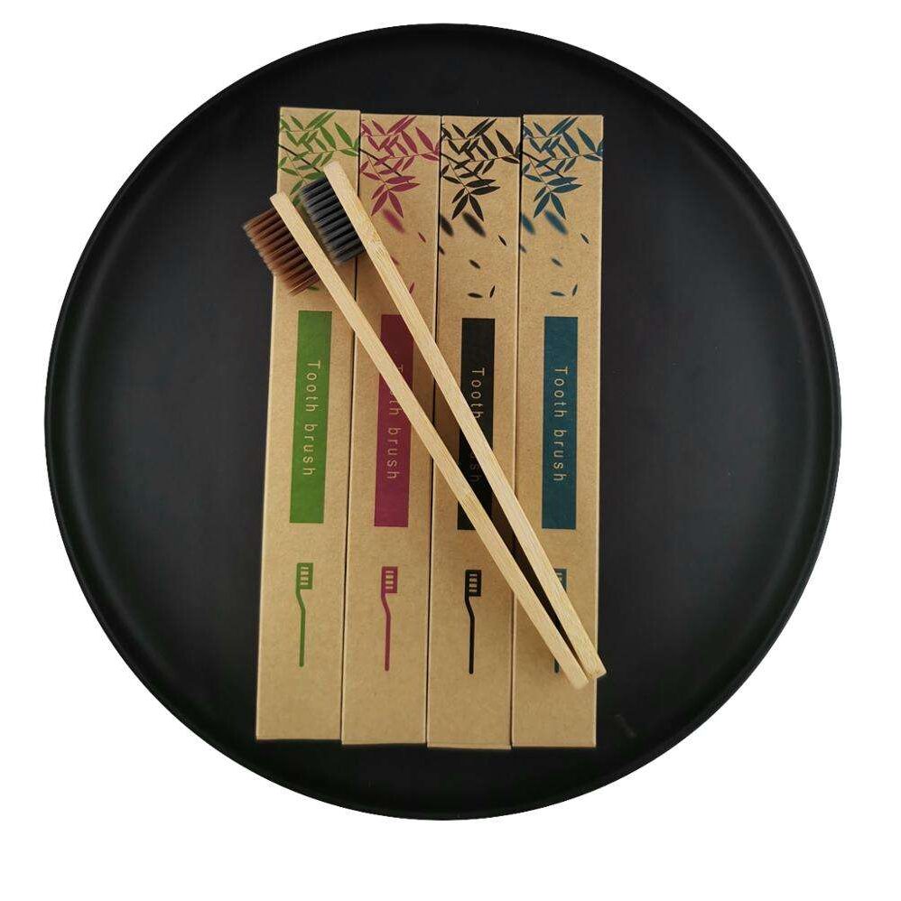 Reusable Soft Bristle Bamboo Toothbrush with Custom Logo and CE Certification