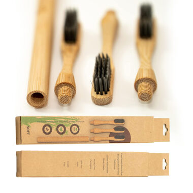 Diamond Shape Natural Bamboo Toothbrush with Soft Bristles