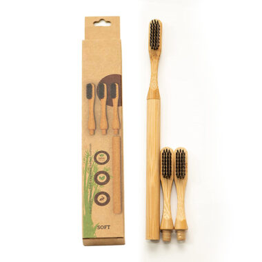 Diamond Shape Natural Bamboo Toothbrush with Soft Bristles