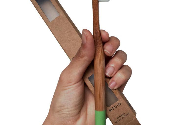 Eco-Friendly Bamboo Toothbrush with Nylon or Charcoal Bristles for Kids and Adults