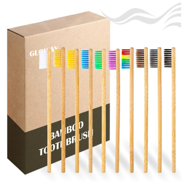 Degradable Bamboo Toothbrush Family Pack with Adult and Kids Brushes