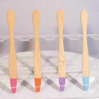 Custom Logo Adult Bamboo Toothbrush with Soft Nylon Bristles