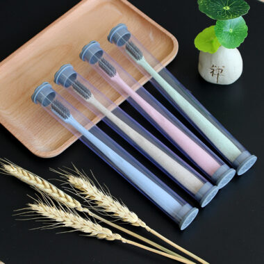 Disposable Wheat Straw Toothbrush for Couples – Small Head, Soft Bristles