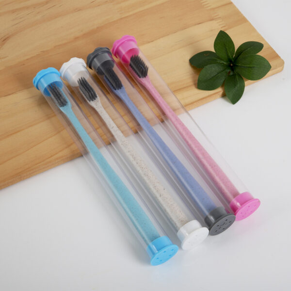 Disposable Wheat Straw Toothbrush for Couples – Small Head, Soft Bristles