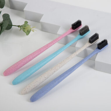 Disposable Wheat Straw Toothbrush for Couples – Small Head, Soft Bristles