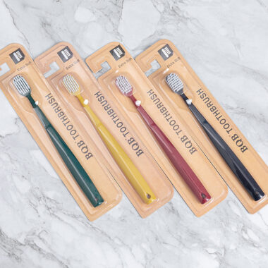 Adult Wide Head Soft Toothbrush Macaron Color Charcoal Bristles