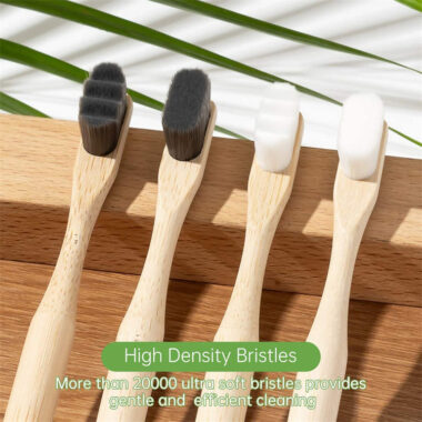 Ultra Soft 10000 Bristle Bamboo Toothbrush for Sensitive Teeth：