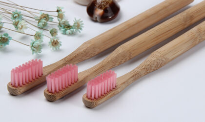 Adult bamboo toothbrush eco-friendly custom logo
