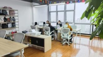 Bamboo toothbrush factory team designers sales workers