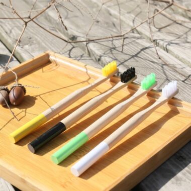 Adult bamboo toothbrush eco-friendly custom logo